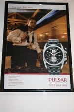 Pulsar Alarm Chronograph Watch Framed Original Advert 2009 Tell It Your Way
