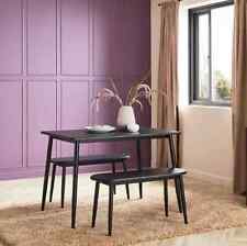 Black Dining Table + Two