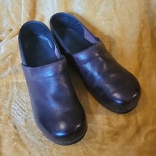 Sanita Dark Brown Leather Clogs Men’s Uk 9/ Eu43