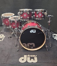 DW Collectors Drumset USA Cherry to Ebony SSC Drum Kit / Shellset Battery