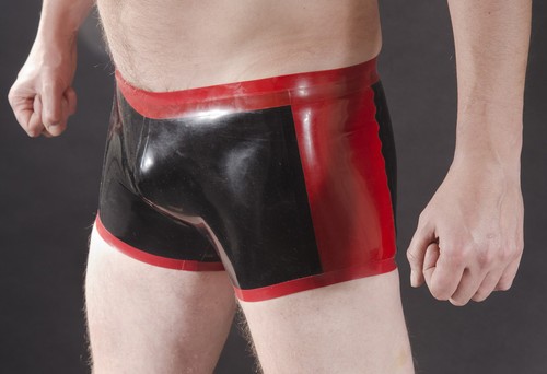 Rubber shorts contrast - contrast, colour