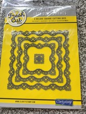 Clarity Fresh Cut Dies Nested Square  Lace Doily Frames