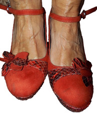 Ruby shoo burnt orange suede