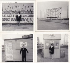 4 x c1960s Photos People At Miami Beach Amusements  Aberavon Port Talbot Wales