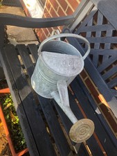 Vintage galvanised watering - galvanised,