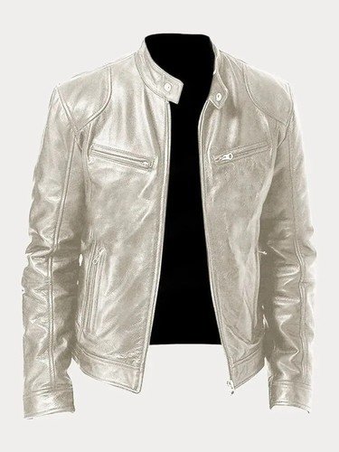 Men leather motorcycle - men's,