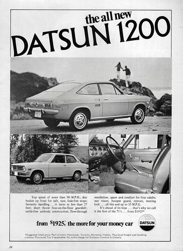 1970 datsun 1200 nissan - datsun, sunny