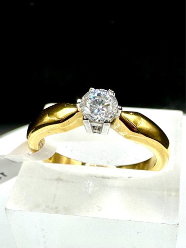 Gold solitaire ring 3 carat - , 1/3