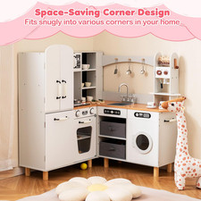  Wooden Kids Kitchen Corner