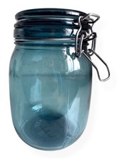 IKEA Korken Blue Glass Jar