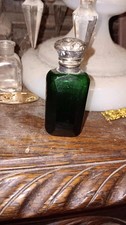 Antique green faceted glass - faceted,