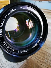 Minolta 100mm F2.5 MC TELE ROKKOR PF Manual Focus Portrait Lens, VG condition