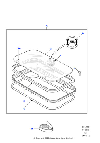 Land rover genuine glass - land,