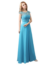 Chiffon Long Maxi Evening Wedding Bridesmaid Formal Party Prom Dress UK-M03