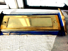 WEISER LOCKS VINTAGE BRASS LETTER BOX LETTER PLATE