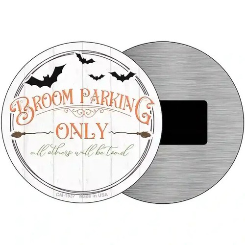 Broom parking only magnet - parking, 3.5"