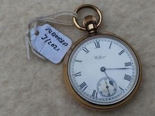 Rolled gold 7 jewels Antique Waltham Pocket Watch ~1919 22962748