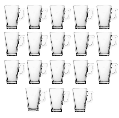 Latte glasse mugs printed - glasse, x6