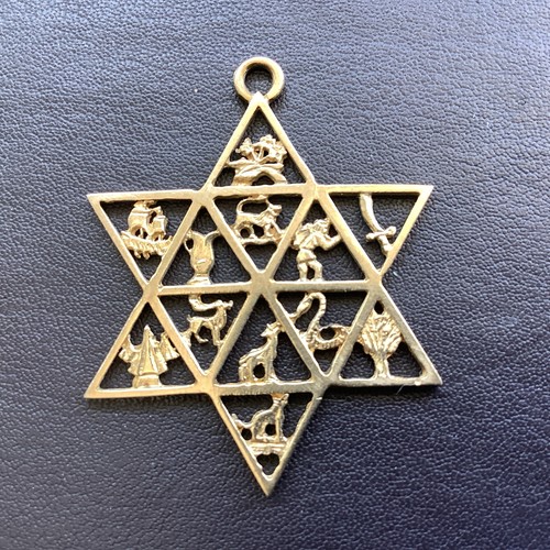 9ct yellow gold star david - yellow,