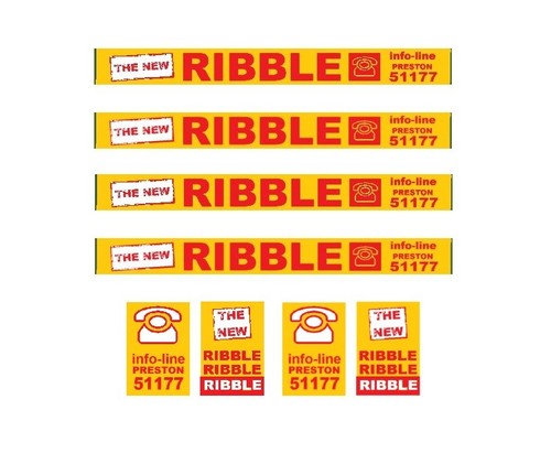 Ribble set adverts 76 scale - 1/76,