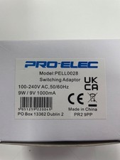 9V, 1A, 9W, Plug In Power