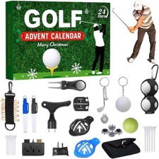 Golf Advent Calendar 2025, 24 Days Christmas Countdown Calendar with Golf Balls