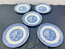 5 Vintage Barratts of Staffordshire Willow Pattern 7" Side Plates