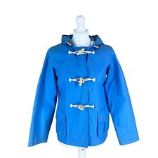 Gloverall Womens Duffle Coat Rain Jacket Sky Blue Wooden Toggles Closure S