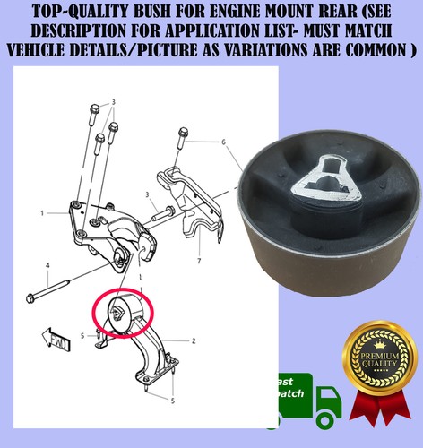 Bush for rear - bush, engine