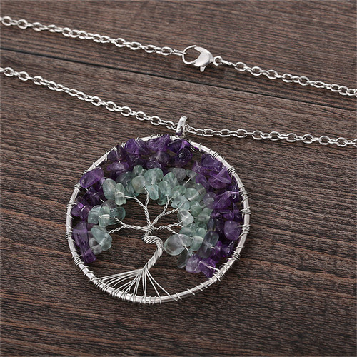 Tree life pendant fluorite - life,