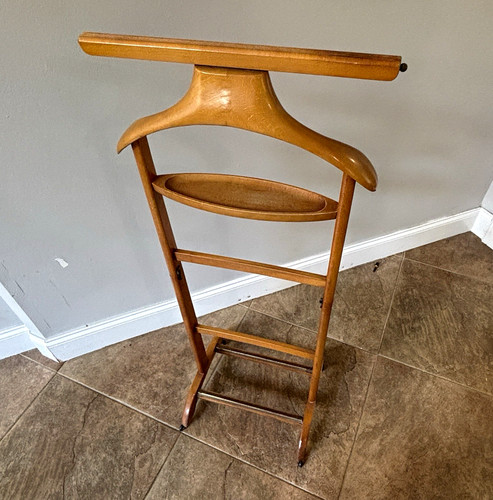 Vintage wood valet suit - wood,