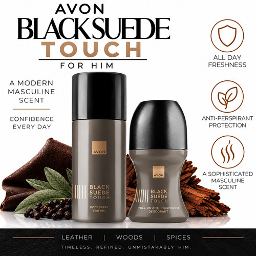 Avon black suede touch - avon,