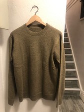 Muji Mens khaki green crew