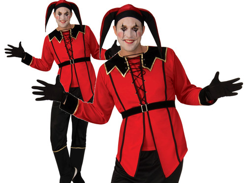 Mens jester halloween court - halloween,