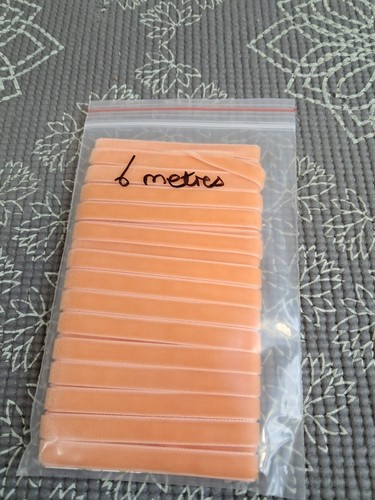 Velvet ribbon pale orange - ribbon, 6m