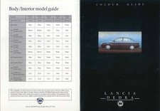 Lancia Dedra Colour & Trim 1990 Original UK Market Sales Brochure 1.6 1.8 2.0 SE