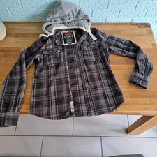 Mens Large Superdry Grey Plaid