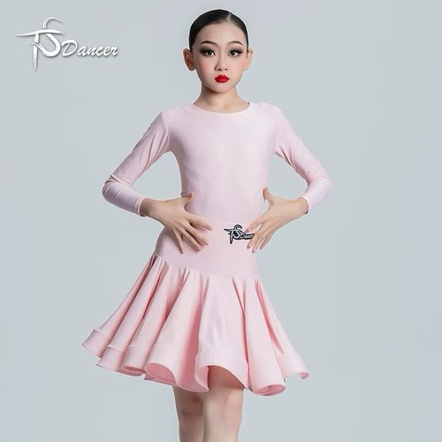 Girls pink latin dance - latin, dress