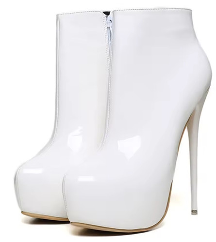 Womens white patent platform - womens,