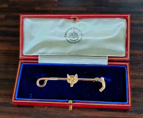 14ct gold antique fox head - gold,