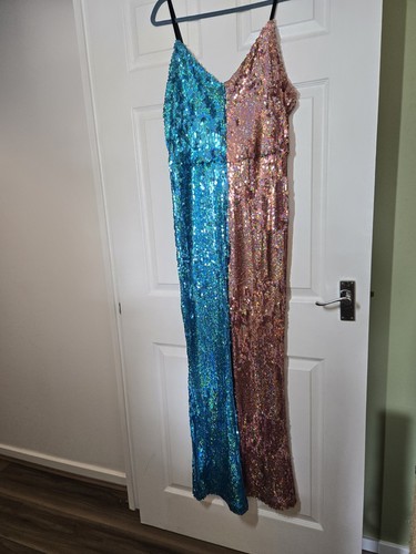 Top shop sequin jumpsuit size - top,