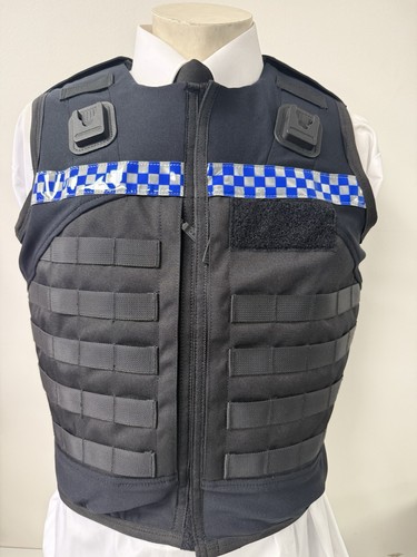 Police molle body armour - ex,