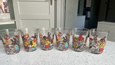 6 Vintage Luminarc Circus Animals Glasses French Small Tumbler Glasses 
