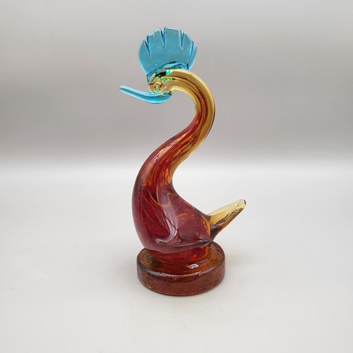 Figurine art glass bird - -,