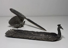 Antique Royal Pewter Peacock