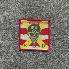 Vintage 1980s Stormtroopers Of Death Sew On Patch S.O.D. Rare Thrash Metal