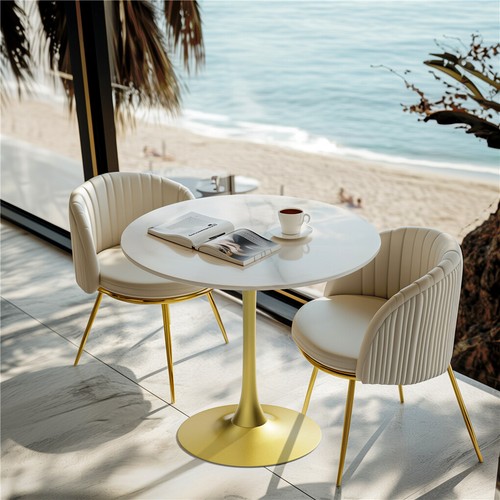Dining table marble round - 31",
