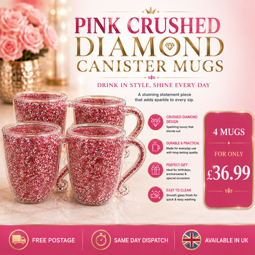 Pink silver crushed - crushed, diamond