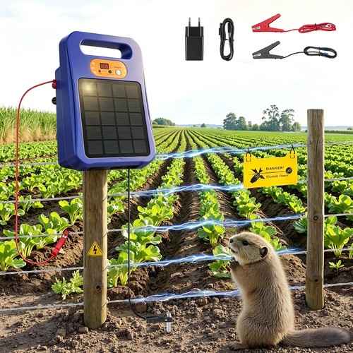 Solar electric fence energiser - solar,