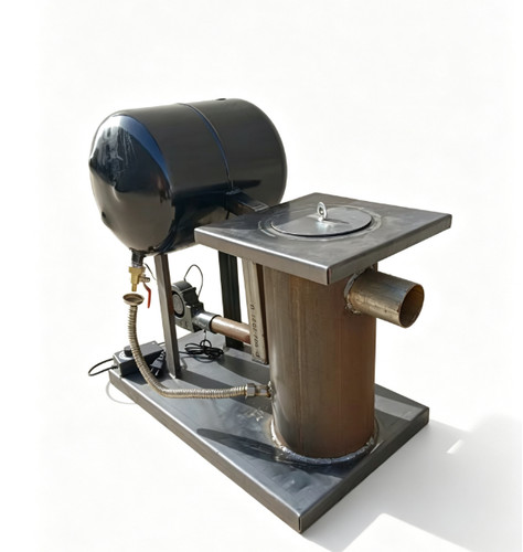 Oil fired stove - oil, burning